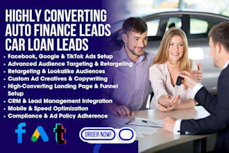 generate highly converting auto finance leads car loan leads via facebook ads