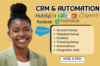 setup zoho crm hubspot pipedrive sales force honey book ai agent chat bot