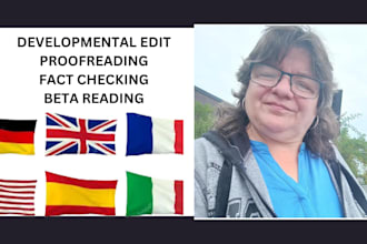 fact check, proofread, manuscript beta reading, copyediting, developmental ebook