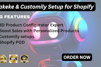 setup zakeke customily teeinblue kickflip for shopify pod store 3d product