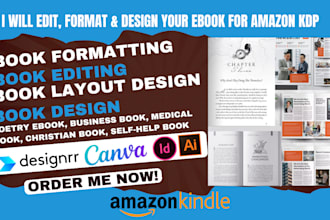do book formatting, manuscript formatting, paperback formatting for amazon kdp