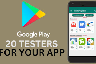provide 20 testers for google play app store closed testing in 14 days 12 tester