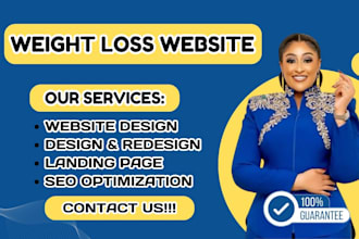 design weight loss website, health and fitness, fitness website, gym, yoga