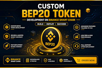 develop a custom bep20 token on binance smart chain bsc, bnb chain token develop