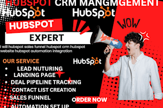 hubspot  crm, website, email template,  workflow, automation and zapier