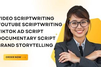 video script writing, youtube script tiktok ad script, documentary scriptwriting