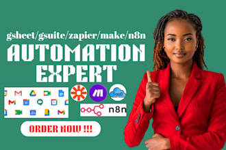 automate data in google sheets gsuite zap API make com made com n8n automation