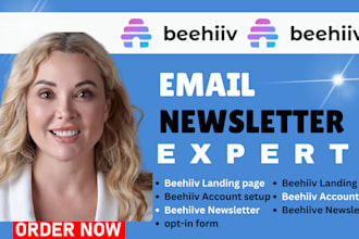 beehiiv newsletter design, beehive landing page, beehiiv ai newsletter expert