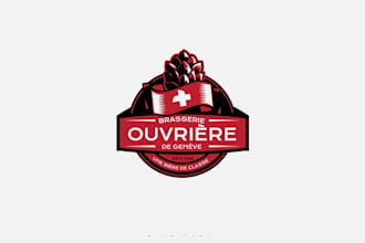 design classic unique brewing logo