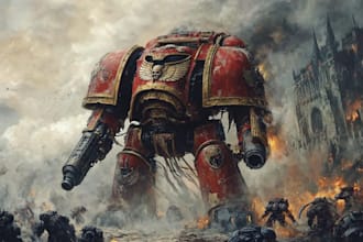 make your favorite warhammer 40k character art illustration