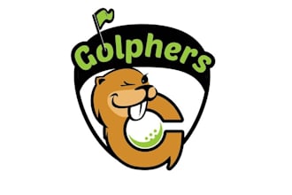 design creative modern youth golf gopher ball logo