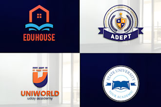 design school, college, university and education logo