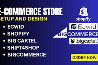do big cartel shopify shift4shop ecwid bigcommerce website design