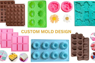 make 3d chocolate mold design injection mold silicone mold in solidworks