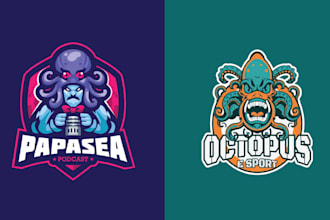 design mascot octopus logo within 24 hours