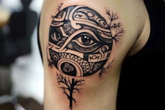 do a custom tattoo design as a professional tattoo artist