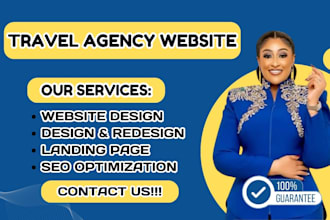 design travel agency website, travel agency, tourism website, travel website