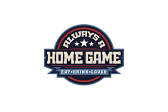 design magnificent home game and drink logo
