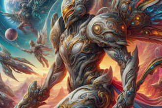 create warhammer 40k character illustration