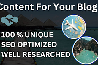 write engaging and SEO optimized travel content for your website