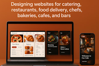design cleaning, catering, restaurant, car rental, construction website