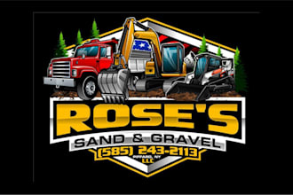 create a trucking, logistics, and towing business logo