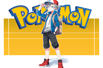 draw you as a trainer with your favorite pokemon fan art