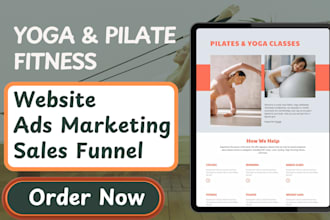 build powerful yoga and pilates website gym fitness health wellness marketing