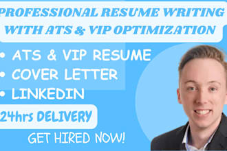 write a professional resume with ats and VIP optimization