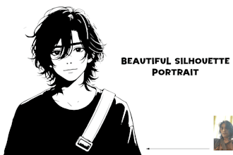 draw cute anime or manga line art in japan style