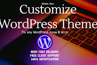 fix wordpress errors issues and customize wordpress theme