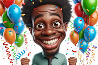 draw a funny caricature with my style