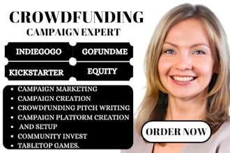 do crowdfunding campaign creation promotion on gofundme indiegogo kickstarter