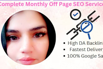 do monthly off page SEO service using authority white hat dofollow backlinks