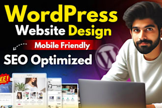 create a modern wordpress website design or landing page design, elementor pro