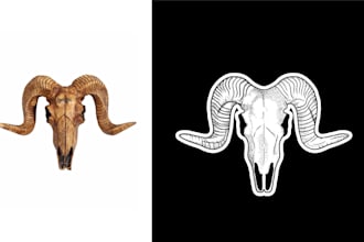 turn image to dotwork tattoo illustrations