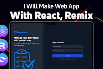 make your website using typescript react and remix