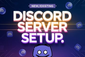 setup new and existing discord servers within 24 hours