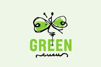 design a custom watercolor abstract organic baby products logo