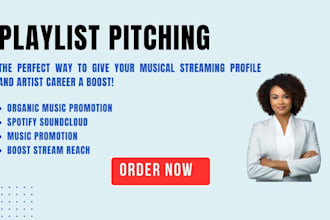 pitch music to a big network for organic spotify promotion and playlist marketin