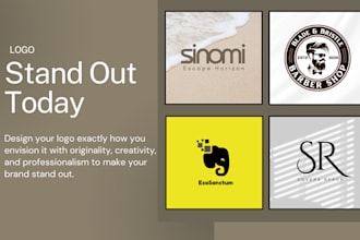 design professional and minimalist logo in 4 concepts