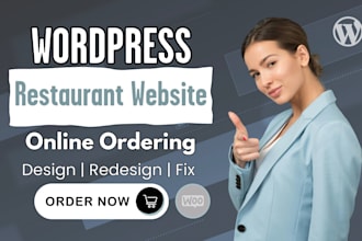 design a professional restaurant website with online ordering system