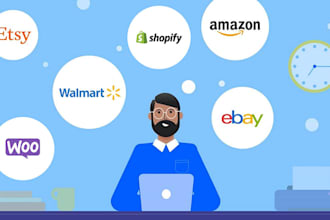 list your products on amazon, ebay, walmart and etsy