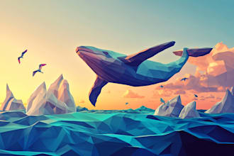 create any geometric low poly illustration