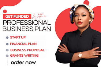 develop a professional business plan for startups, loan, business plan writer