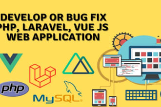 develop modern web applications using laravel,  vue js, inertia js, livewire
