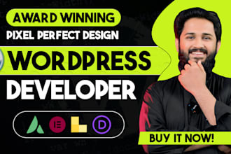 develop design redesign wordpress website using elementor, divi, avada, bricks