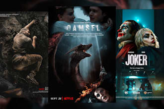 design a unique movie poster for you