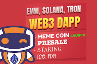 blockchain developer meme coin token launch presale staking