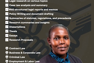 provide expert legal research and professional law writing